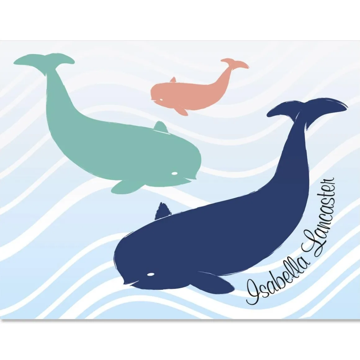 Whale Personalized Note Card
