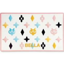 White Chewy Vuiton Personalized Pet Placemat