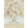 White Floral Personalized Glass Cutting Board