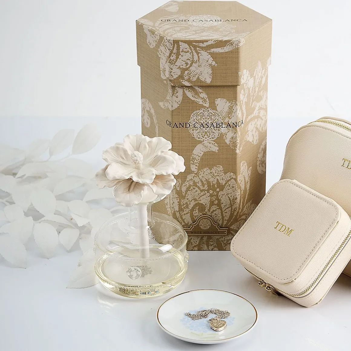 White Hibiscus Grand Casablanca Porcelain Diffuser