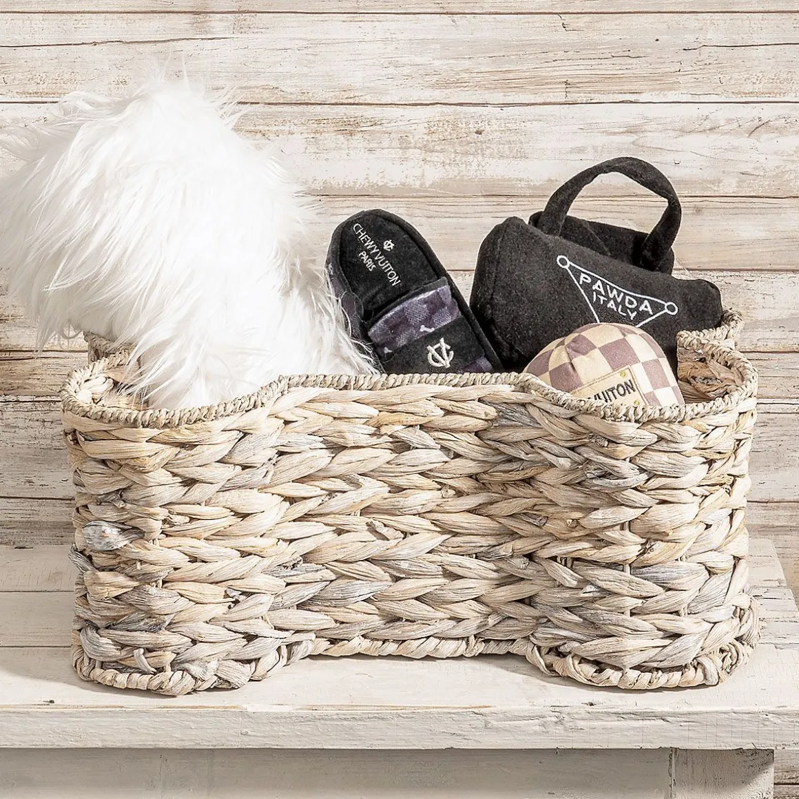 White Hyacinth Toy Bone Bin