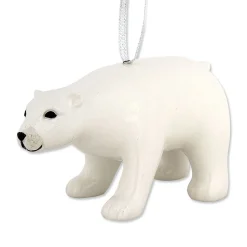 White Polar Bear & Owl Ceramic Ornaments