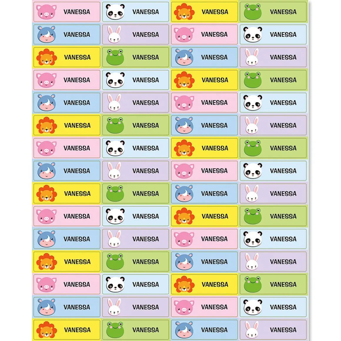 Wild Animal Name Stickers