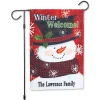 Winter Welcome Personalized Garden Flag