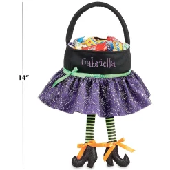 Witch Legs Halloween Personalized Treat Basket