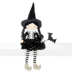 Witch with Bat Shelf Sitter