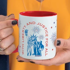 With Liberty and Justice for All Personalized Mug