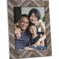 Wood Chevron Photo Plaque