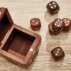 Wood Crafted Personalized Dice Box with Dice