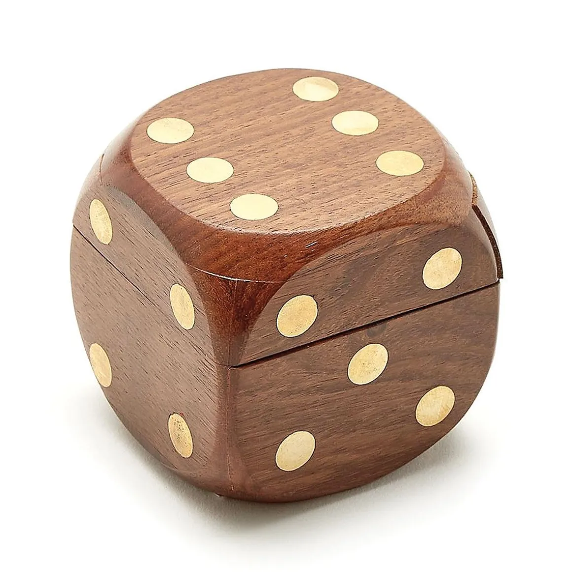 Wood Crafted Personalized Dice Box with Dice