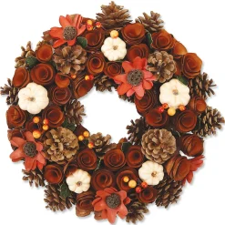 Wood Curl Autumn Wreath