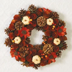 Wood Curl Autumn Wreath