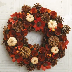 Wood Curl Autumn Wreath