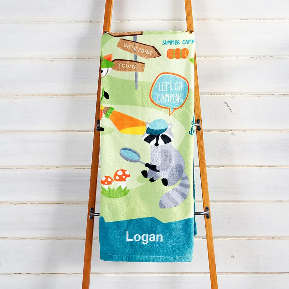 Woodland Animals Personalized Towel