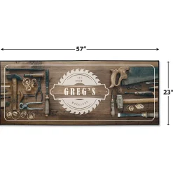 Woodworking Double-Width Personalized Doormat