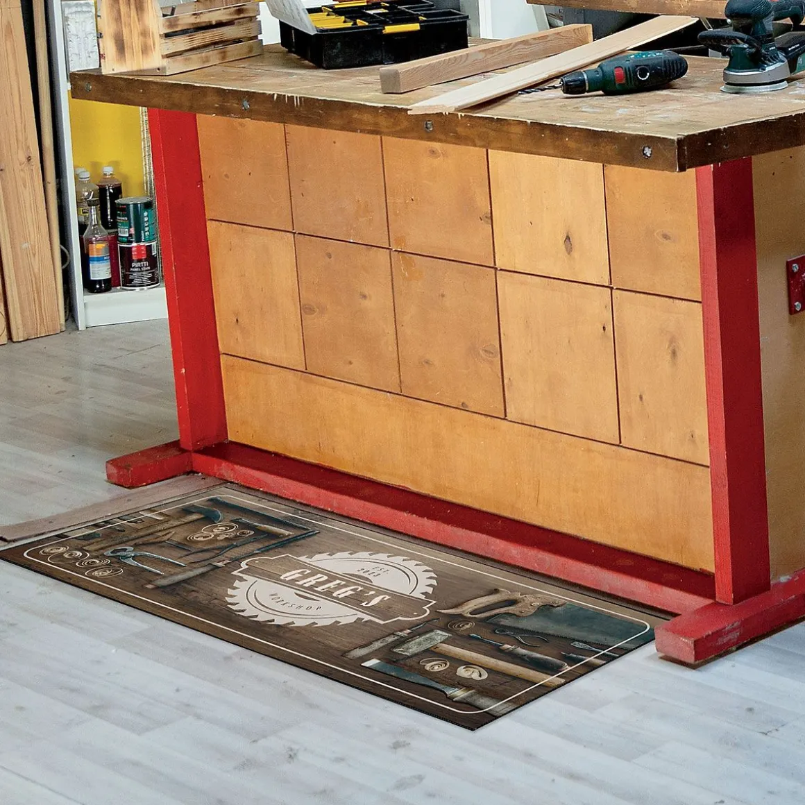 Woodworking Double-Width Personalized Doormat