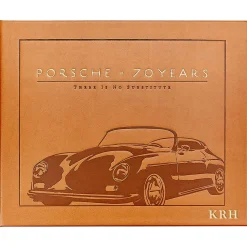 70 Years of Porsche Personalized Tan Leather-Bound Book