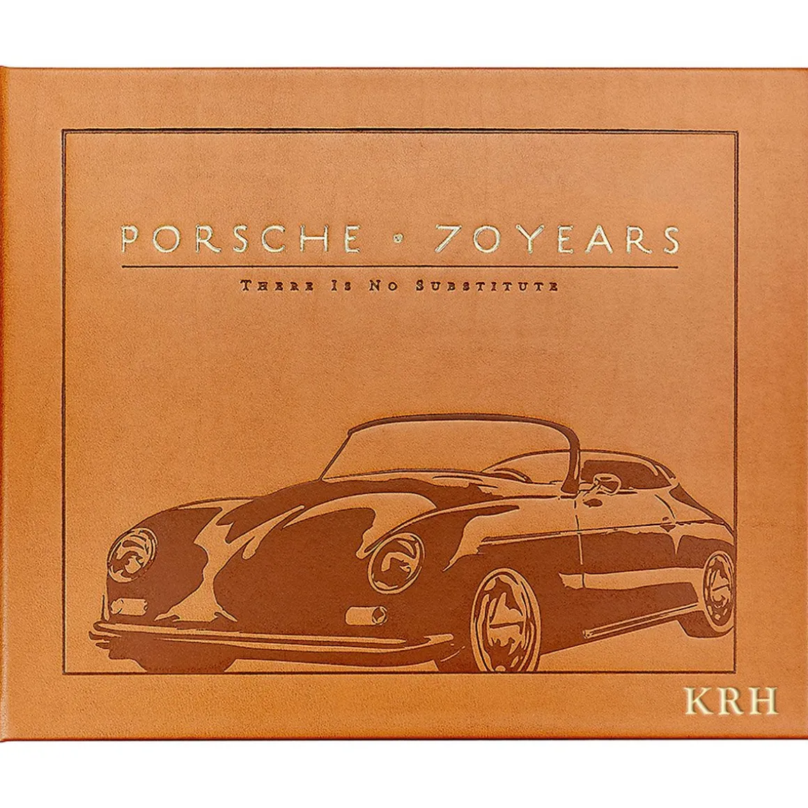 70 Years of Porsche Personalized Tan Leather-Bound Book