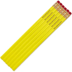 #2 Yellow Personalized Hardwood Pencils