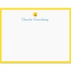Yellow Silly Wink Emoji Correspondence Cards
