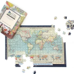Your Year, Your World Map Puzzle Personalized