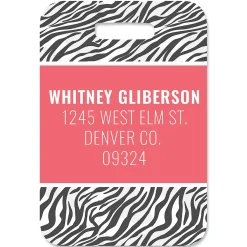 Zebra Print Luggage Tag